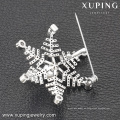 Broche de copo de nieve perla de joyería italiana 00035-xuping para niñas y mujeres